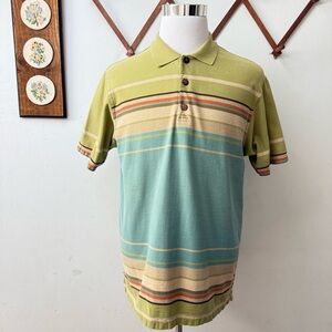Territory Ahead Woven Cotton Striped Polo Shirt